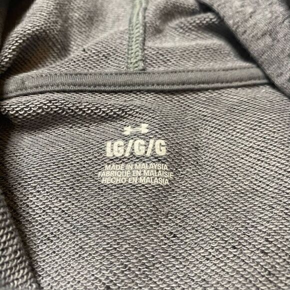 Under Armour Rival Terry Crop Loose Fit Hoodie Womens Size Large Grey Athletic - Picture 6 of 10